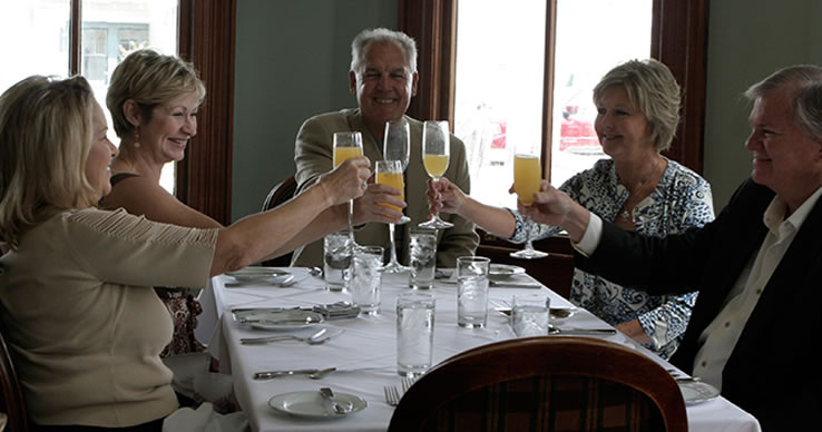 Diners enjoying The Sycamore House