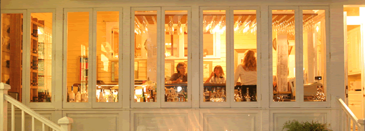 View of the bar at night